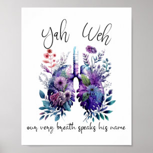 Onze eigen adem spreekt zijn naam YHWH Christelijk Poster