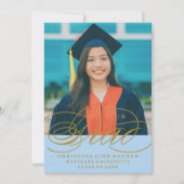 ONZE ELEGANTE SCRIPT GRAD | AFSTUDEERUITNODIGING KAART (Voorkant)
