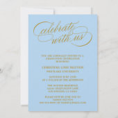 ONZE ELEGANTE SCRIPT GRAD | AFSTUDEERUITNODIGING KAART (Achterkant)