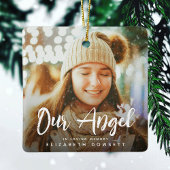 Onze engel 'Memorial Foto Keepsake Kerstmis Keramisch Ornament