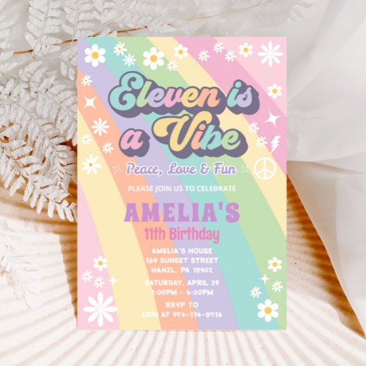 Onze est une invitation d'anniversaire vibe