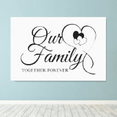 Onze familie canvas afdruk (Insitu (Houten vloer))