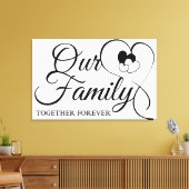 Onze familie canvas afdruk (Insitu (Woonkamer))