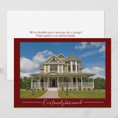 Onze familie heeft Custom House Photo Red Moving Aankondiging (Voorkant / Achterkant)