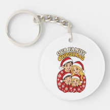 Onze Familie Kerstsleutelhanger