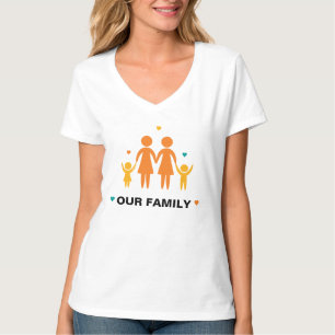 Onze familie Lesbian T-Shirt (Jongen en Meisje)