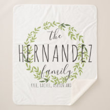 Onze familie op maat gemaakte Sherpa Blanket