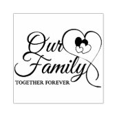 Onze familie 	rubberstempel (Afrduk)
