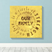 Onze familierefoto: Circle of Strength and Love Canvas Afdruk (Insitu (Houten vloer))