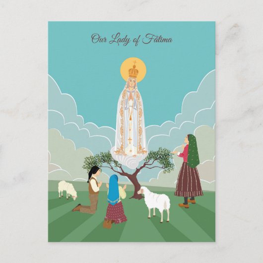 Onze Fatima en het herderds gebed Briefkaart (Voorkant)