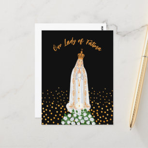 Onze Fatima Processie van kaarsen Briefkaart