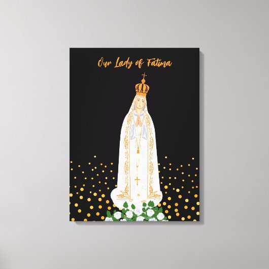 Onze Fatima Processie van kaarsen Canvas Afdruk (Voorkant)