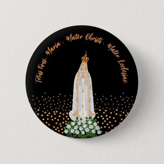 Onze Fatima Processie van kaarsen Ronde Button 5,7 Cm (Voorkant)