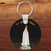 Onze Fatima Processie van kaarsen Sleutelhanger (Voorkant)