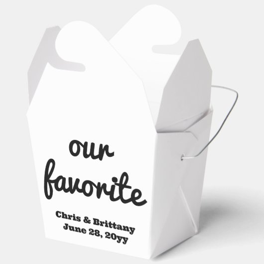 Onze favoriete bruiloft receptie gast dessert trak bedankdoosjes (Open)