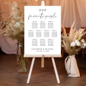 Onze favoriete mensen 10 tafel bruiloft zitgrafiek poster