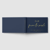 Onze favoriete mensen Navy Blue Wedding Gastenboek (Volledig)