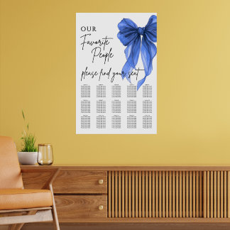 Onze favoriete mensen trouwstoelindeling bow poster