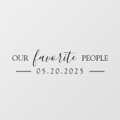 Onze favoriete mensen Wedding Mirror Decal (Vel)