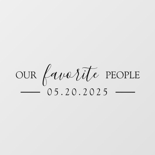 Onze favoriete mensen Wedding Mirror Decal (Vel)