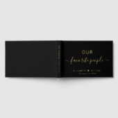 Onze favoriete mensen Zwarte bruiloft Gastenboek (Volledig)