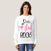 Onze Flock Rocks Flamingo Moederdag Gift Trui (Voorkant volledig)