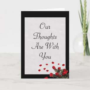 Onze gedachten zijn bij jou - Sympathy Card Kaart
