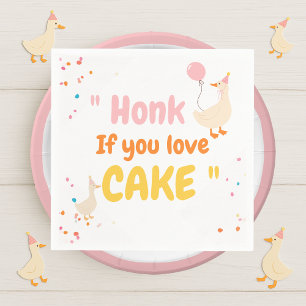 Onze Gekke gans draait er één om   Kleurrijk Servet