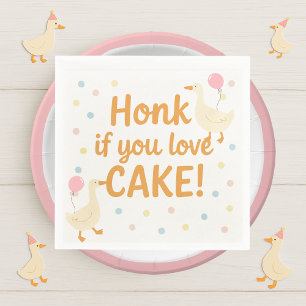 Onze Gekke gans draait er één om   Kleurrijk Servet