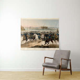 Onze generaals, herstelden de  1864 burgeroorlog n wandkleed