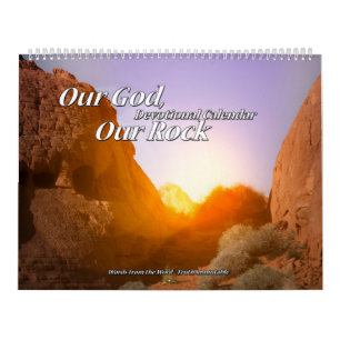 Onze God Our Rock Devotional Agenda, twee pagina's Kalender