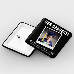 Onze Graduate Instant Photo   Afstuderen Vierkante Button 5,1 Cm