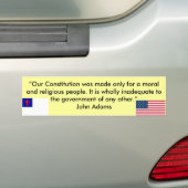 "Onze grondwet" Bumpersticker (Op auto)