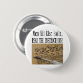 Onze Grondwet, dat zijn de instructies Ronde Button 5,7 Cm (Voorkant /achterkant)