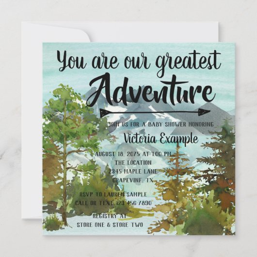 Onze grootste Baby shower-avonturen Kaart (Voorkant)