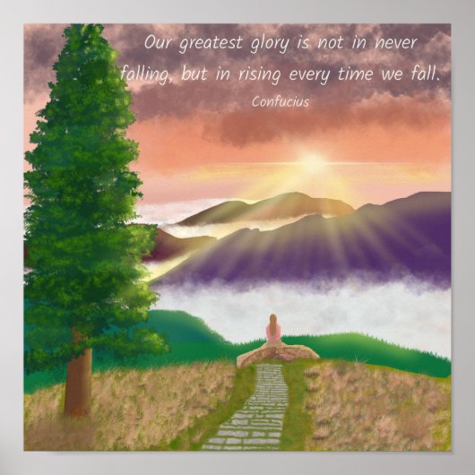 Onze grootste glorie is niet in nooit vallen... poster (Voorkant)