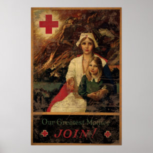 Onze grootste moeder doet mee met het Rode Kruis Poster