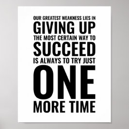 Onze grootste zwakte | Motivatie prijsopgave Poster