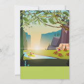 Onze Happy Camper Birthday Invitation Kaart (Achterkant)