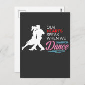Onze Harten spreken wanneer wij het Dansen Salsa Briefkaart (Voorkant / Achterkant)