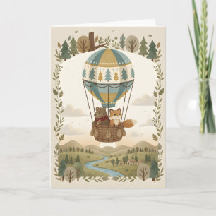 Onze harten zijn vol slogan Rustic Woodland Nurser Kaart