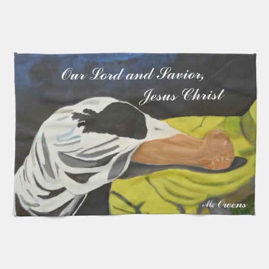 Onze Heer en Savior, Jezus Christus Kitchen Towel Theedoek (Horizontaal)