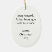 Onze Heer Jezus Christus Keramisch Ornament (Achterkant)