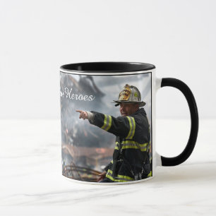 "Onze Held" Mok, Brandweerman ondersteuning koffie Mok