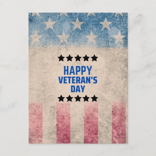 Onze Helden Eren Gelukkige Veteranendag Briefkaart (Voorkant)