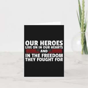 Onze helden leven voort in onze harten Memorial Da Kaart