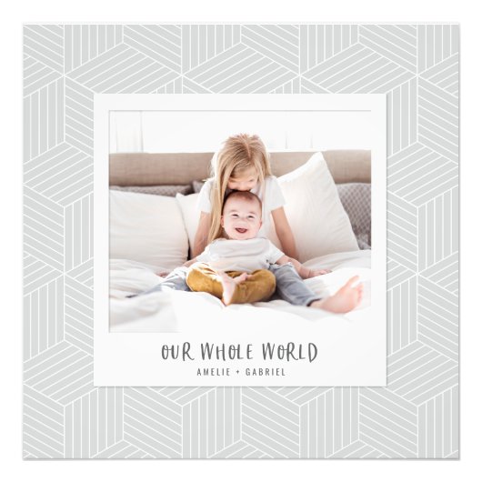 Onze hele wereld instant foto geometrisch foto afdruk (Voorkant)