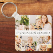 Onze herinneringen met oma Modern Foto Collage Sleutelhanger (Voorkant)