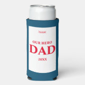 Onze Hero Dad Vaderdag - Rood, Wit & Blauw (Seltzer Voorkant)