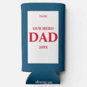 Onze Hero Dad Vaderdag - Rood, Wit & Blauw (Achterkant)